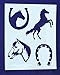 Horse/Horseshoe Stencils Mylar 2 Pieces of 14 Mil 8
