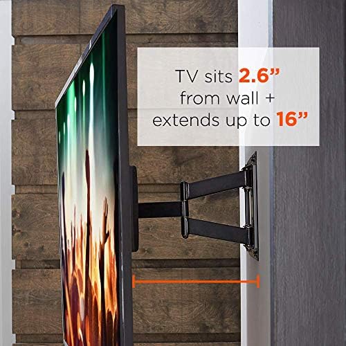 ECHOGEAR Full Motion Articulating TV Wall Mount Bracket for TVs Up to