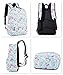 BLUBOON School Backpack Set Teen Girls Bookbags 15 inches Laptop Backpack Kids Lunch Tote Bag Clutch Purse (Sky Blue)