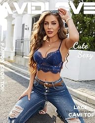 Avidlove Lace Bralettes for Women Y2k Strap Bustier