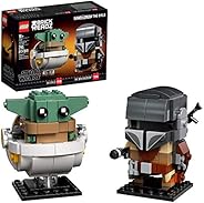 LEGO BrickHeadz Star Wars The Mandalorian & The Child 75317 Building Kit, Toy for Kids and Any Star Wars F