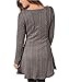 Mansy Womens Knitted Crewneck Sweater Dress Gray Medium
