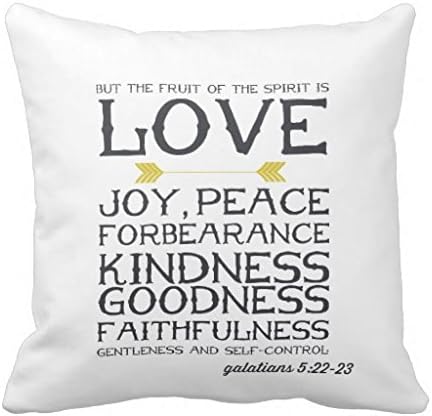 Home Decor Pillow Cover Galatians Bible Verse Art Throw Pillow Case for 18x18 inches