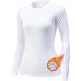 Tesuwel Womens Thermal Shirts Fleece Lined Winter Base Layer Top UPF 50+ Long Sleeve Compression Shirts,Moisture Wicking