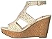 Fergalicious Women's Kendra Wedge Sandal CREAM 7.5 M US
