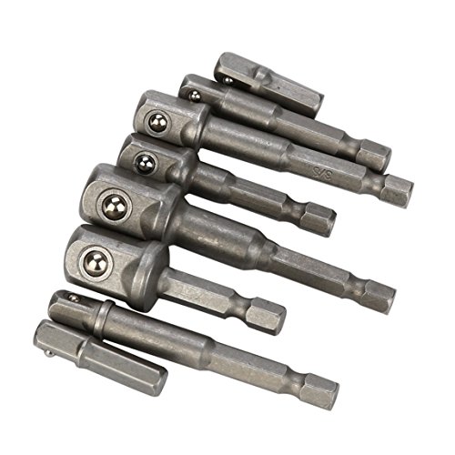 Nation HOT ♥ Driver Bar Wrench,8Pcs Socket Bit Adapter Set Hex Impact Drill Bits (Gray)