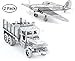 3D Metal Puzzle Models of Military Truck, Hawker Hurricane Warplane - DIY Toy Metal Sheets Assembling Puzzle, 3D Puzzle – 2 Pack