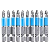 Yakamoz 10Pcs Phillips Bits #2 Magnetic Screwdriver