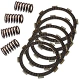 Caltric CLUTCH FRICTION PLATES & 4 SPRINGS Fit HONDA ATC200X ATC-200X 200X 1983-1987