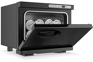 StateRiver Towel Warmer Cabinet, 8L Hot Bath Towel Warmer Heating Use for Facial Spa, Hair Beauty, Salon Equipment and Home - Black
