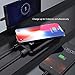 JWE Qi Wireless Portable Charger, 10000mAh Power Bank with LED Display, Ultra Modern Design for iPhone X, iPhone 8 & 8 Plus, Samsung Note 8, Galaxy S9, Galaxy S9+ (Piano Black)