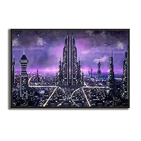 Framed Canvas Wall Art for Living Room, Bedroom Dreamland Theme Canvas Prints for Modern Home Decoration Ready to Hang - 16"x24" inches