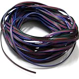EvZ 4 Color 33ft 22awg RGB Extension Cable Line for LED Strip RGB 5050 3528 Cord 4pin wire