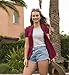 Red Cardigan Womens Reg and Plus Size Open Flyaway Cardigan, Red
