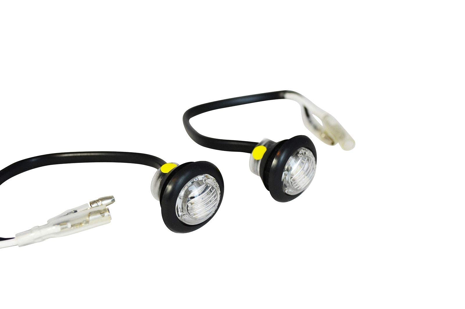 Alchemy Parts Small Motorbike LED Indicators Blinkers Flashers Mini Micro Flush Mount for Fairing/Bodywork - Amber/Orange Light - Universal Fit