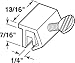 Prime-Line U 10551 Sliding Window Lock, 1/4 In., Extruded Aluminum, Mill Finish, Non-Mar (2 Pack)