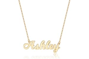 Ursteel Custom Name Necklace Personalized, 14K Gold Plated Personalized Name Necklace Dainty Name Plate Necklace Jewelry Personalized Gifts for Women Teen Girls