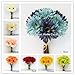 Sweet Home Deco 13'' Silk Artificial Gerbera Daisy Flower Bunch (W/ 7stems, 7 Flower Heads) Home/Wedding (Red)