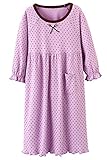 ASHERANGEL Kids Girls Short Sleeve Polka-dot Nightgown Summer Cotton Nightie Pjs