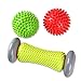 Foot Massage Roller and 2 Spiky Balls - Foot Massager Set - Relieve Plantar Fasciitis, Heel, Foot Arch Pain - Perfect for Inflammation, Tight Muscles and Trigger Point Therapy on the Feet By JIA LE