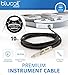 BOSS FS-6 Dual Latch and Momentary Foot Switch Pedal for Guitars, Keyboards, and Rhythm Machines Bundle with 3-FT 1/4-Inch Male to Male Instrument Cable, and Blucoil 4-Pack of Celluloid Guitar Picks