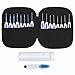 LFBEST 16 PCS Ergonomic Crochet Hooks,Non Slip Handle, Knitting Needles, Crochet Kits with Blue White Porcelain Pattern Case,with Portable Scissor,Gauge Measure Ruler