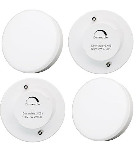 thumbnail image 2 of SINCELIGHT GX53 LED Bulbs, 7W, Reflector, 60W Equivalent, Disc Frosted Puck, RA≈85... 2 of 9
