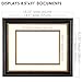 Artcare by Nielsen Bainbridge 12x15 Tuscan Collection Black and Gold Archival Document Frame with Warm White Mat for 8.5x11 Document