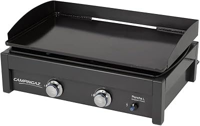 Campingaz Gas Plancha L, 2 Burner 7.5kW Portable Grill, Non-Stick Griddle