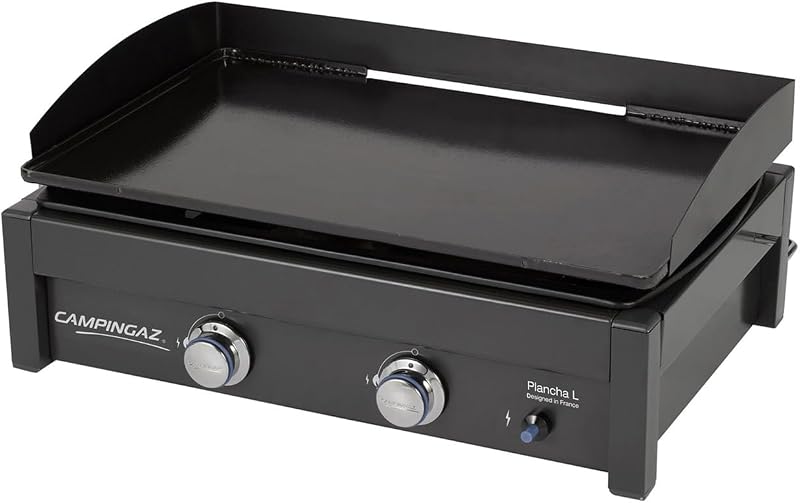 Campingaz Gas Plancha L, 2 Burner 7.5kW Portable Grill, Non-Stick Griddle