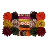 Autumn / Fall - Mini DIY Headband Kit - Makes 12 Single or 6 Double Headbands - Baby Shower Headband Station - Fashion Headbands for Birthday Party & Baby Shower Games
