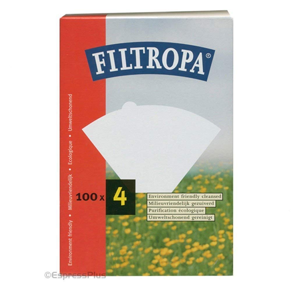 2 X Filtropa Bleached Coffee Papers Size Four, Pack of 100 Coffee Filters
