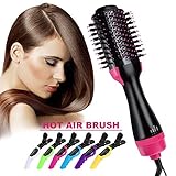 Hair Dryer Brush, Homga Hot Air Brush One Step Hair Dryer & Volumizer,3-IN-1 Multi-functional Negative Ion Electric Hair Blow Dryer & Styler Hair Straightener Curler Salon Hair Comb with 6 Hair Clips
