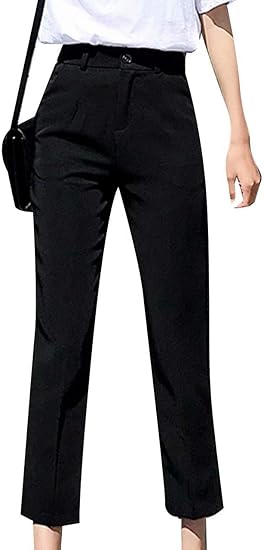 Amazon Omzin レディース ロングパンツレディース ワイドパンツ 春夏秋 薄 カジュアル 無地 リボン ゆったり ハイウェスト 九分丈 美脚 動きやすい リラックス感 通勤 Ol ロングパンツ 通販