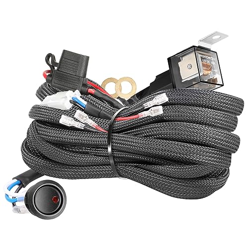 Wiring Harness, OFFROADTOWN 2 Lead Heavy Duty Wiring Harness Kit for