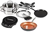 Limited Time Holiday Offer Buy The Portable Induction Cooktop NuWave PIC Flex Starter Set Stainless Steel and Non-stick Cookware