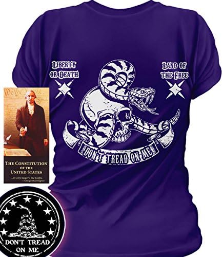 Sons of Libery Don't Tread on Me: Snake and Skull Wom Purple/3XL T-Shirt