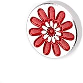 DBZZ Camera Soft Release Button, Shutter Button for Fujifilm X100VI X100V X-E4 X-E3 X-T5 X-T4 X-T3 X-T30 II X-T20 X-PRO3 (red Daisy Button)