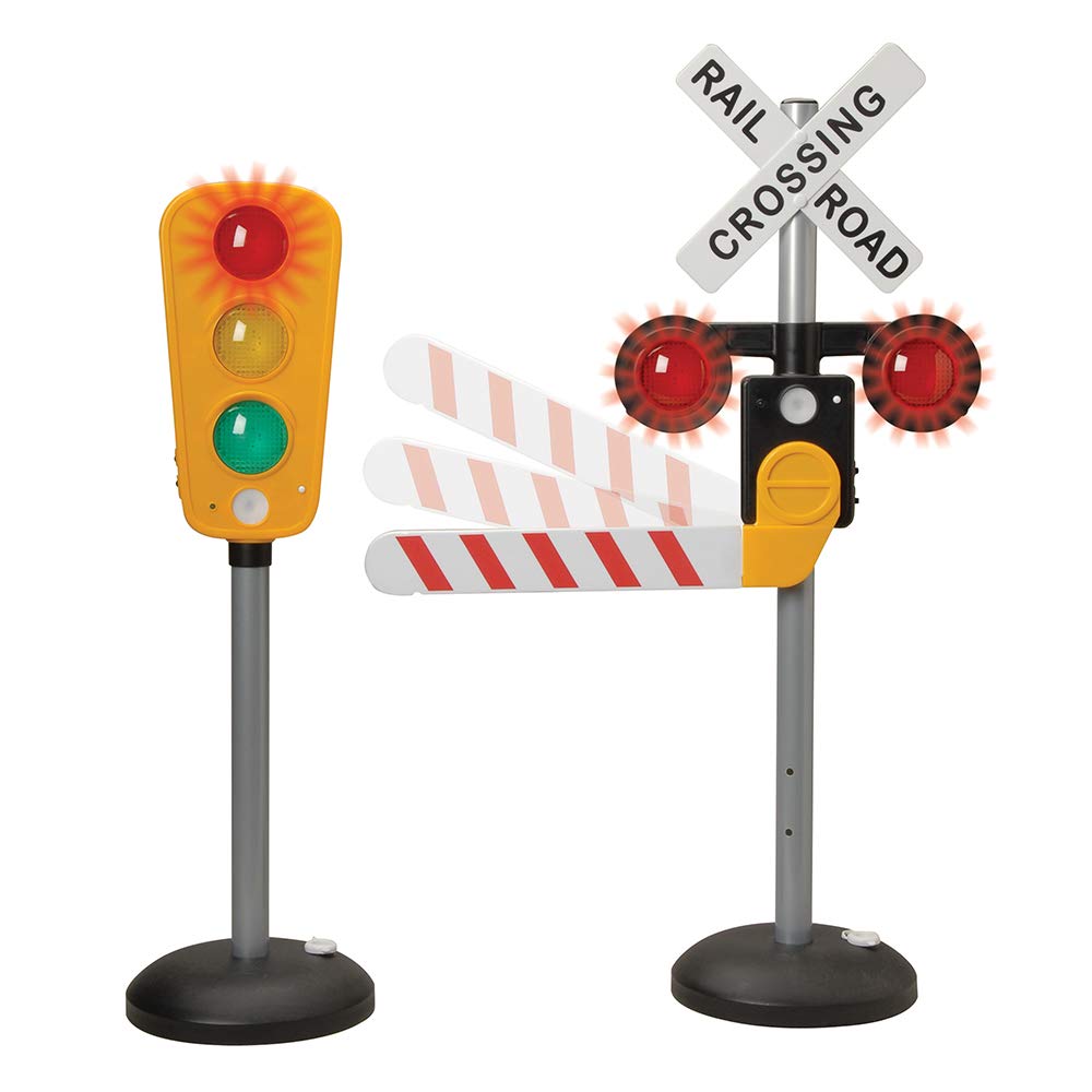 Interactive Traffic Signs Lightup, Talking Traffic Light & Railroad
