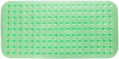 Bathtub Mats Non-Slip Mildew Resistant Anti-Bacterial Pebbled Shower Mat for Bath tub Safe 31 by 15.35 (Green)
