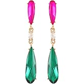 Trendy Simple Teardrop Dangle Earrings for Women Rhinestone Elegant Vintage Jewelry for Prom Party Daily Wear