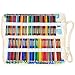 Damero Colored Pencils Case Wrap 100 Holes, Canvas Wrap Pencil Holder Storage Organizer Roll with Multi-purpose Pouch for Artist and Students, Painting(NO Pencil Included)