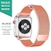 DELELE Compatible for Apple Watch Band 38mm 42mm 40mm 44mm, Milanese Loop Magnetic Metal Replacement Strap with Magnet Lock for Apple iWatch Series 4/3 / 2/1 Women Men (Orange, 42mm/44mm)