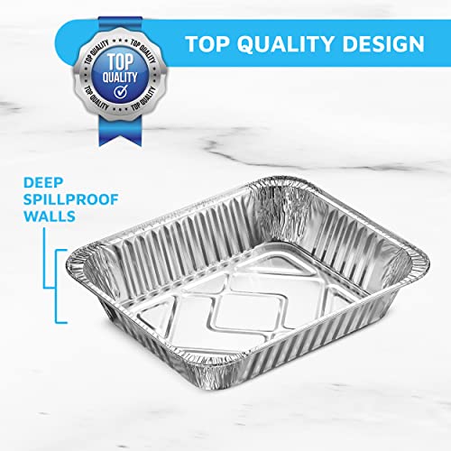 MontoPack Aluminum Foil Pans Half Size Roasting Chafing Pan Bulk 30