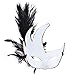 Venetian Masquerade Masks Mardi Gras Costume with Feather Flowers