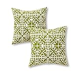 Greendale Home Fashions 17 in. Outdoor Accent Pillow (set of 2), Grass