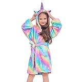 Beinou Unicorn Kid Robes Fleece Kid Bathrobe