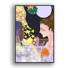 Framed Canvas Wall Art for Living Room, Bedroom Flow in The Dream Canvas Prints for Modern Home Decoration Ready to Hang - 16"x24" inches