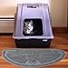 Evelots Cat Litter Mat, Traps Mess from Box, Protects Floors, Urine-Proof, Easy to Clean Litter Box Mat, Machine Washable, Soft on Kitty Paws, Absorbent, Waterproof, Stays in Place, Unscented, Grey