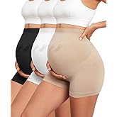 Y25D Maternity Shapewear Seamless Underwear Over Bump Pregnancy Shorts High Waist Panties Under Dress Belly Support